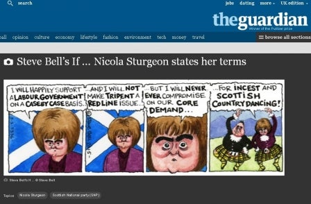 Guardian rejects complaints from 300 readers who found Steve Bell 'incest and Scottish country dancing' cartoon racist